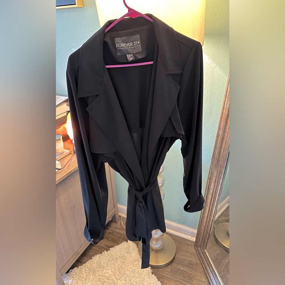 Forever 21+ Black Trench Coat